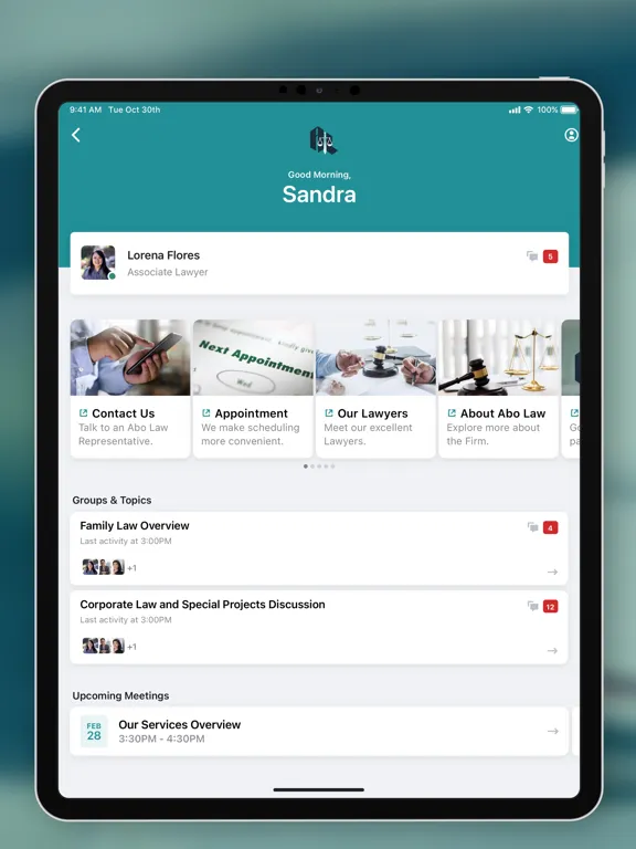 Abo Law Firm iPad  Screenshots