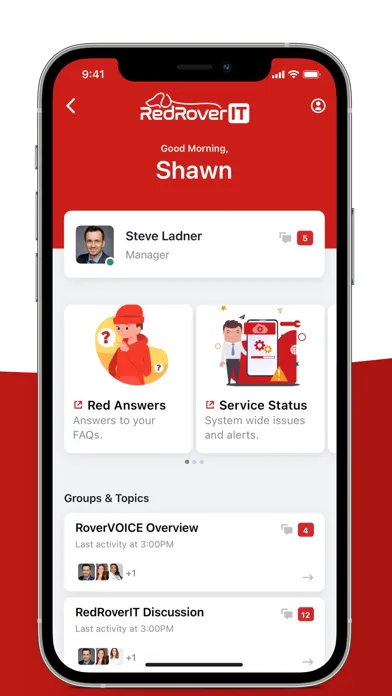 Zrzuty ekranu RedRover: Client Hub