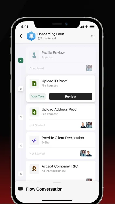 Capturas de tela do Bespoke Client Portal