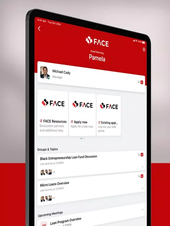 FACE Coalition Portal iPad  스크린샷