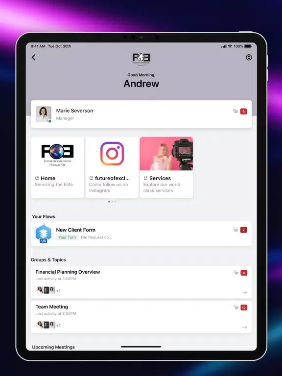 Future of Exclusivity iPad 应用截图