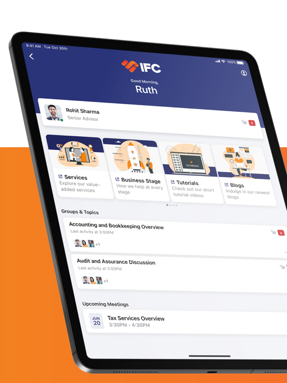 IFC: Client Portal iPad  Ekran Görüntüleri