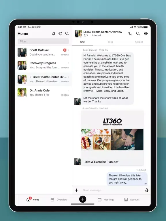 Ảnh chụp màn hình của LT360: Commit To Your Health iPad 