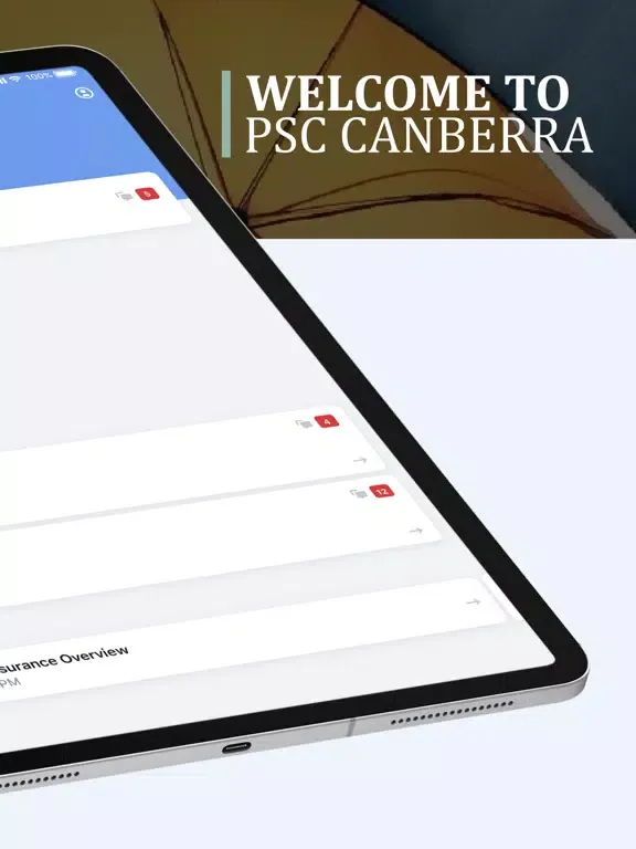 Ảnh chụp màn hình của PSC Insurance Canberra iPad 