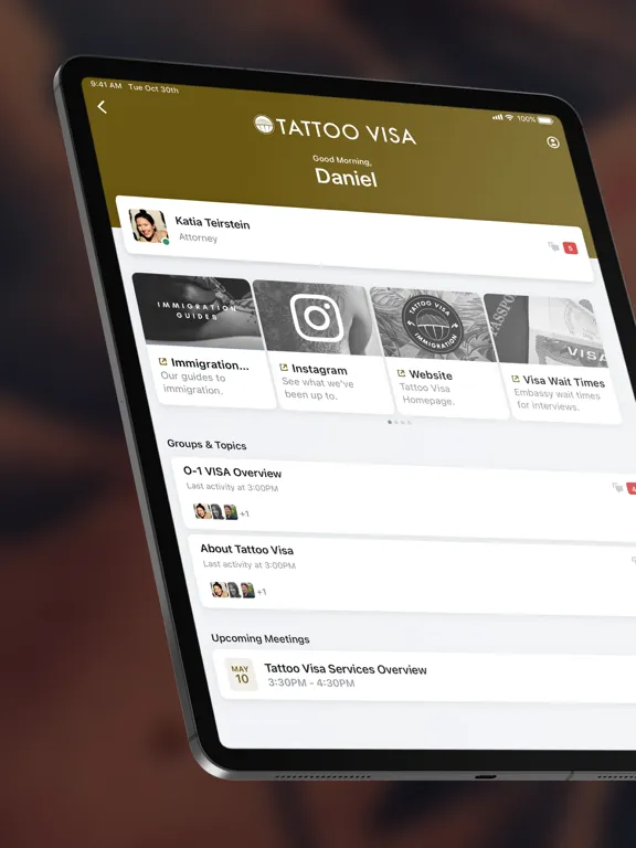 Capturas de tela do Tattoo Visa iPad 