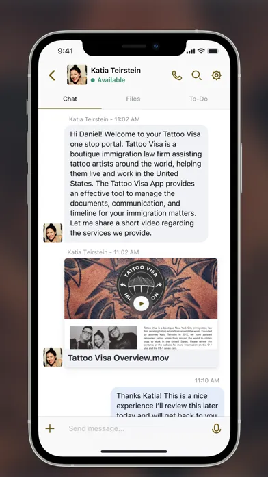 Capturas de tela do Tattoo Visa