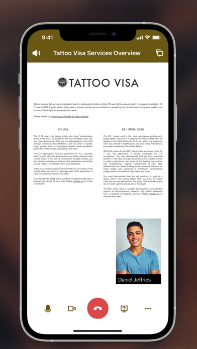 Capturas de tela do Tattoo Visa