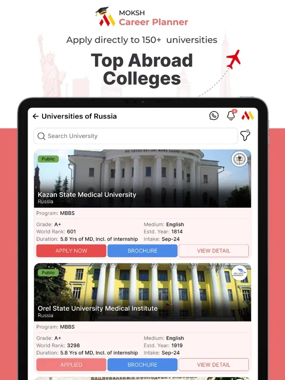 تصاویر Career Planner & Study Abroad iPad 
