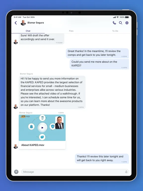 KAPED: Private Client iPad  Screenshots