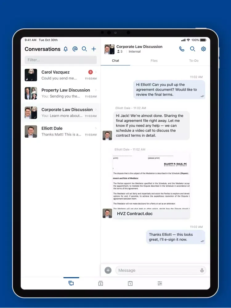 Capturas de pantalla de EPD Business Attorney iPad 