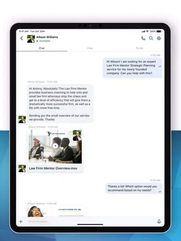Law Firm Mentor - Hub iPad  Screenshots