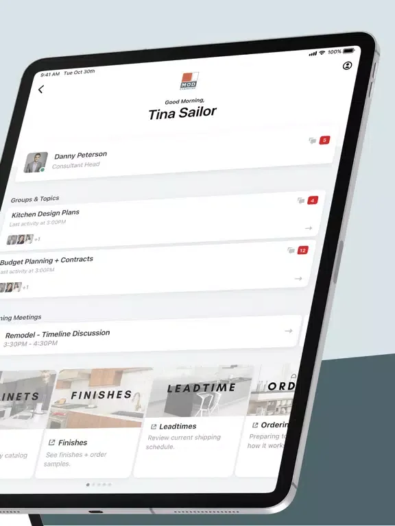 Mod Cabinetry Project Portal iPad  Ekran Görüntüleri