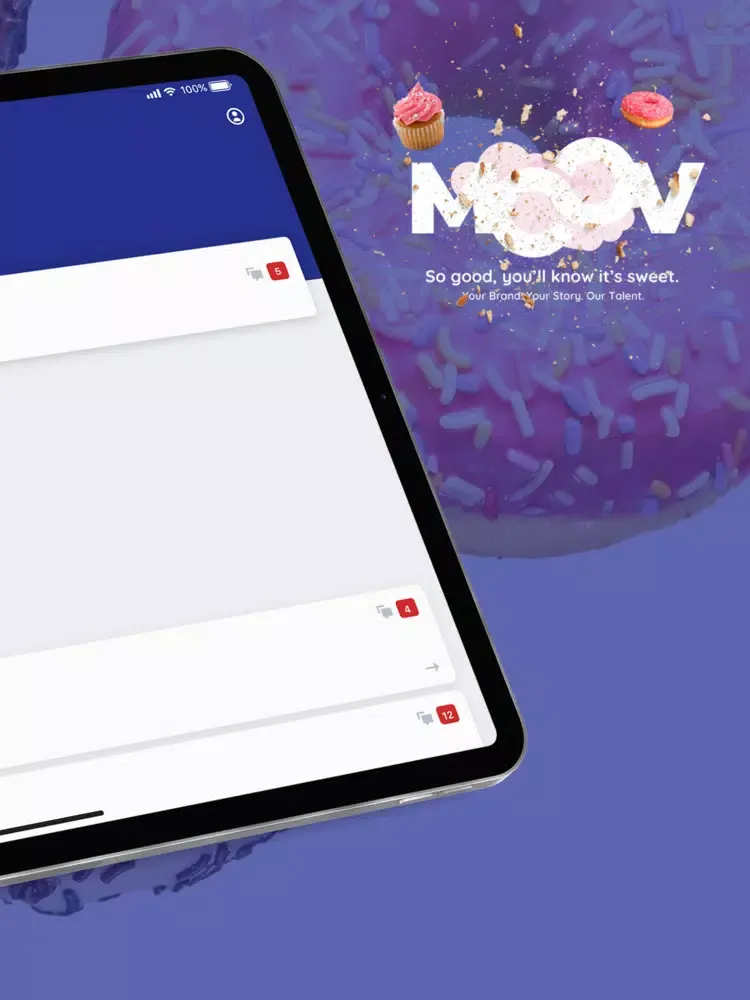 MOOV Client App iPad  스크린샷