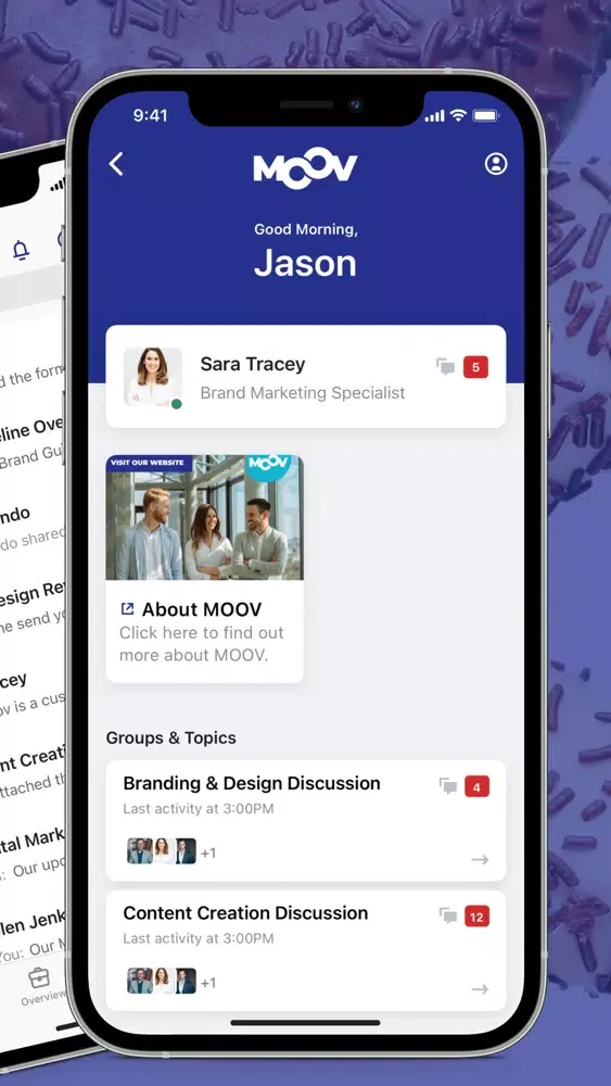 MOOV Client App 스크린샷