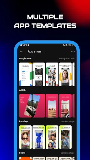 Mocshow-App screenshot design Screenshots