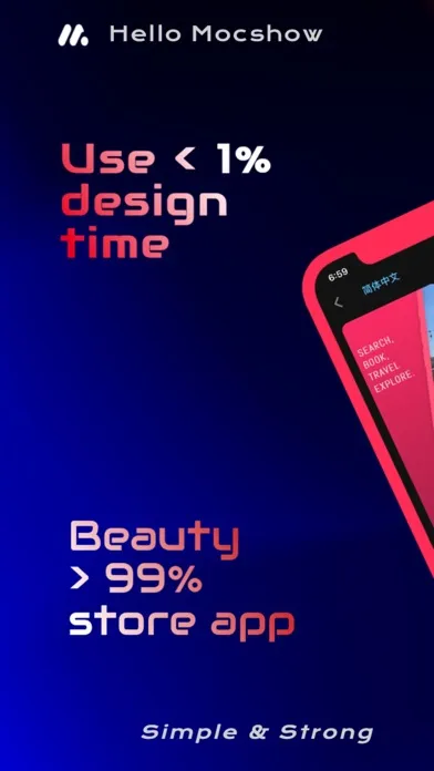 Captures d'écran de Mocshow-App screenshot design