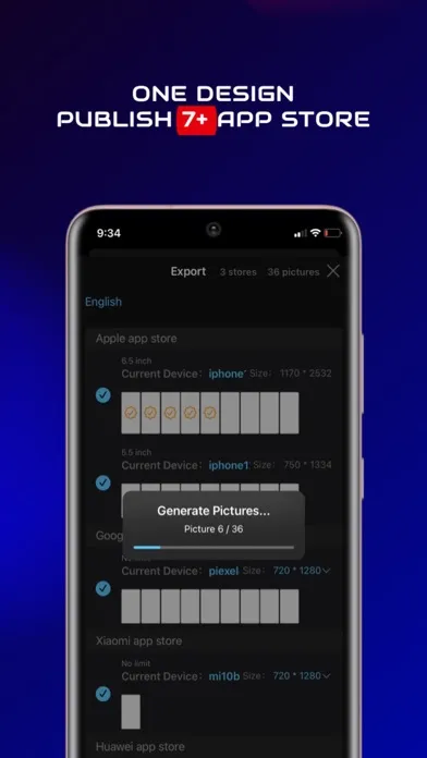 Captures d'écran de Mocshow-App screenshot design