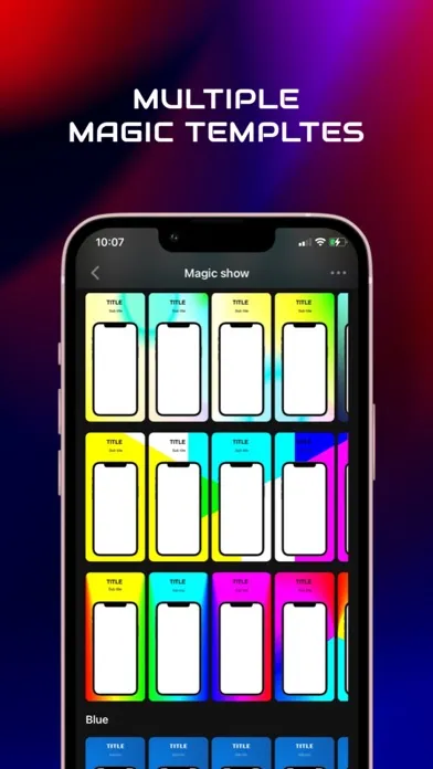 Captures d'écran de Mocshow-App screenshot design