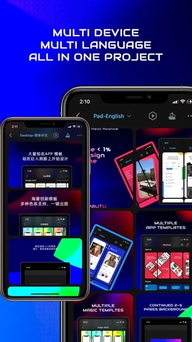 Captures d'écran de Mocshow-App screenshot design