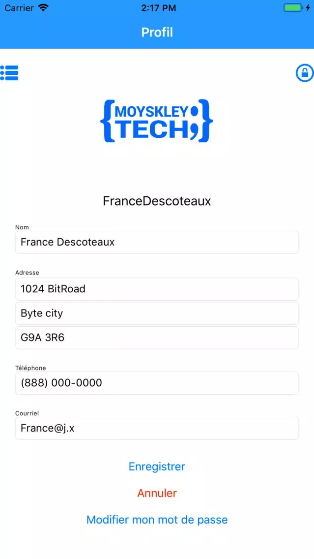 Mon Compte Moyskley Tech Screenshots