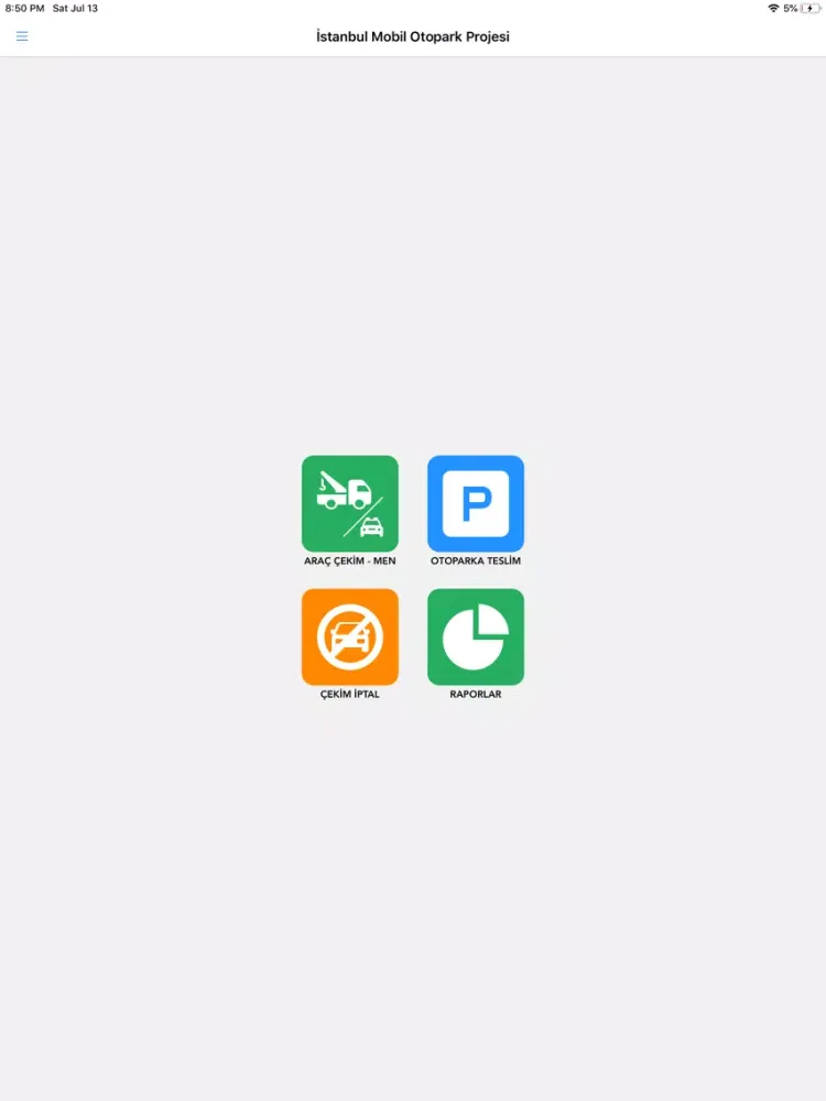 Capturas de pantalla de İstanbul Mobil Otopark Projesi iPad 