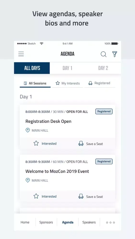 Ảnh chụp màn hình của MozCon 2019