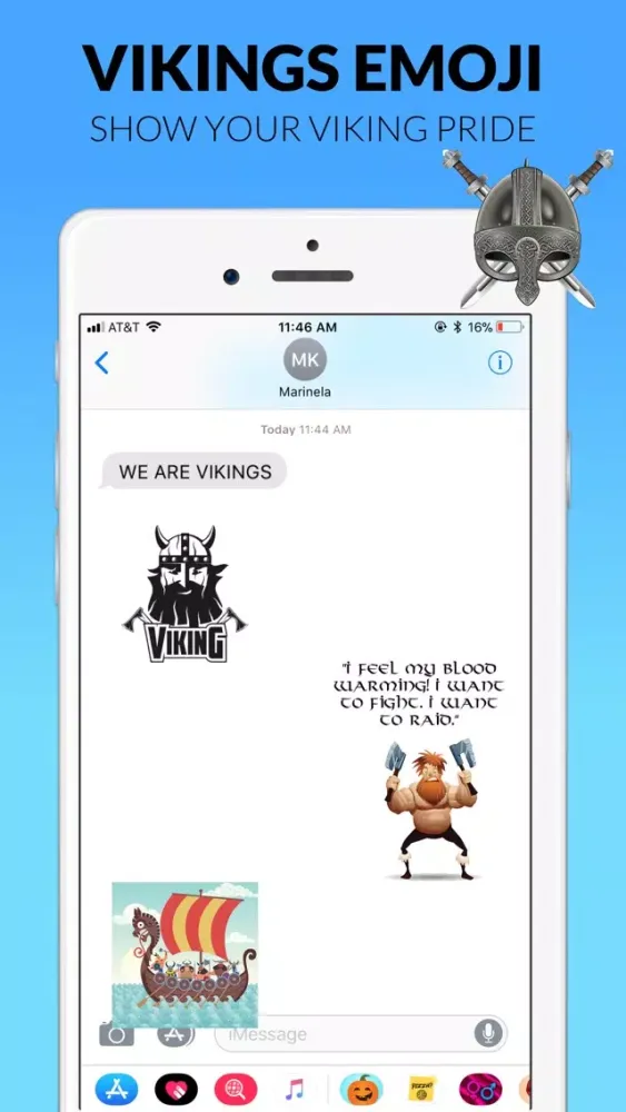 Capturas de pantalla de Vikings Emoji Stickers