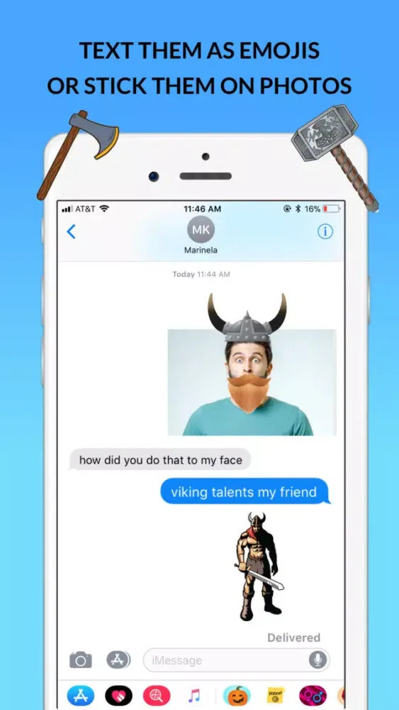 Capturas de pantalla de Vikings Emoji Stickers