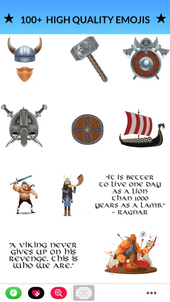 Capturas de pantalla de Vikings Emoji Stickers