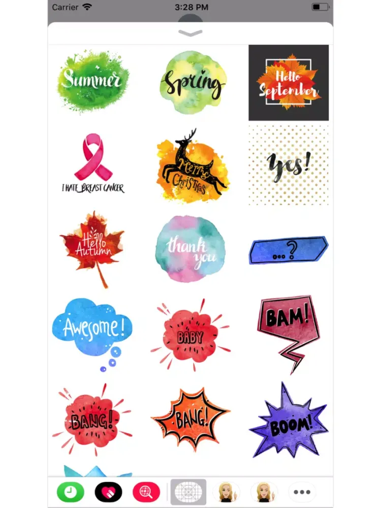 Watercolor Text Emoji Stickers iPad  سکرین شاٹس