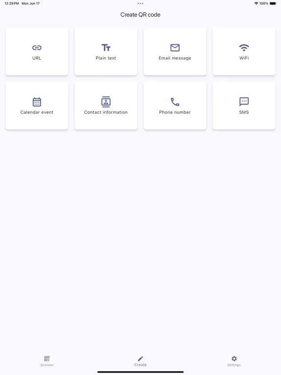 Tangkapan layar QRScan: AI Custom QR Generator iPad 