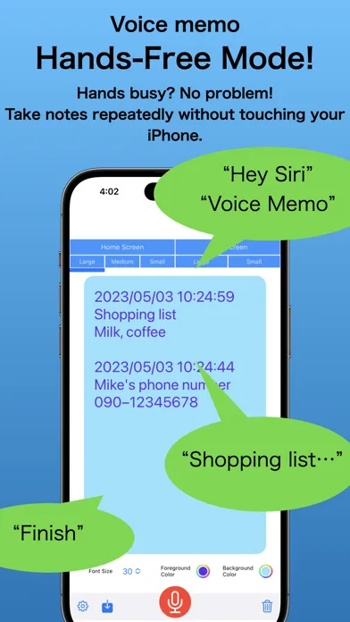 Voice Widget Memo应用截图