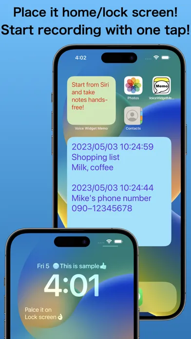 Voice Widget Memo应用截图