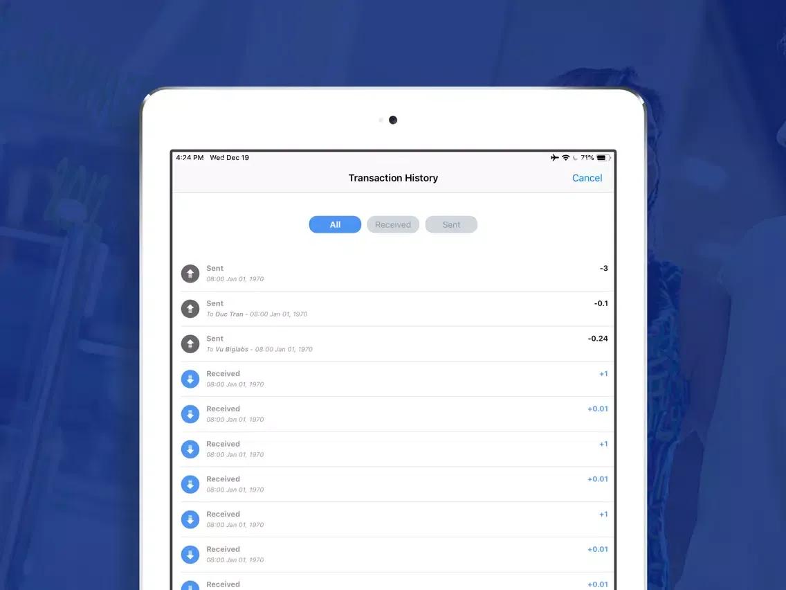 Tangkapan skrin Mozo Merchant iPad 
