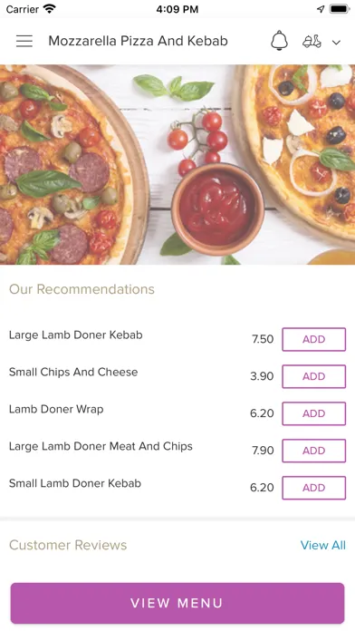 Zrzuty ekranu Mozzarella Pizza And Kebab,