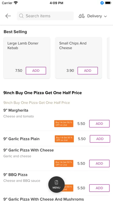 Zrzuty ekranu Mozzarella Pizza And Kebab,