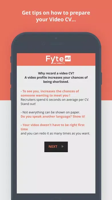 Tangkapan layar Fyte4U – Your Video CV
