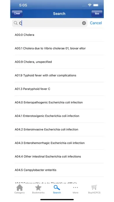 Capturas de pantalla de ICD 10 & ICD 11