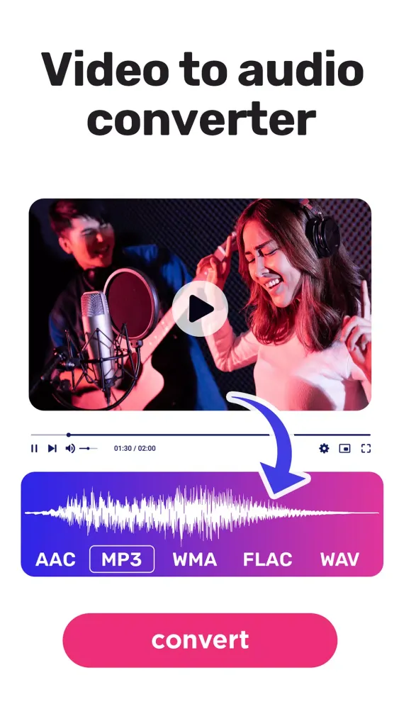 Video to audio, mp3 converter應用截圖