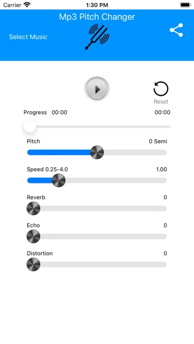 Captures d'écran de MP3 Pitch Changer