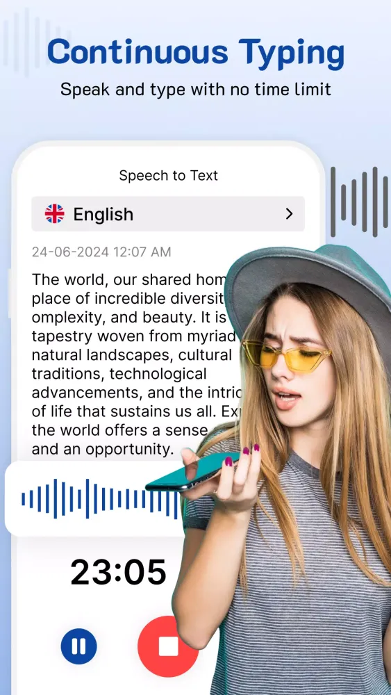 Transcribe - Speech to Text Screenshots