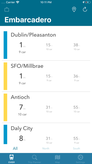 ภาพหน้าจอของ My BART Commute