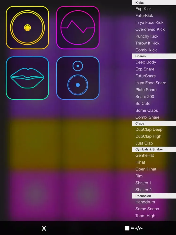 Tangkapan layar Music Pads iPad 