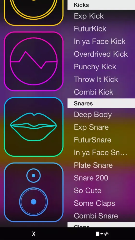 Tangkapan layar Music Pads