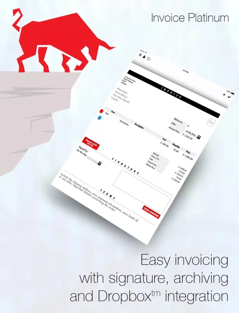 Tangkapan layar Invoice Maker Platinum: Essential PDF Invoicing & Mobile Estimates iPad 