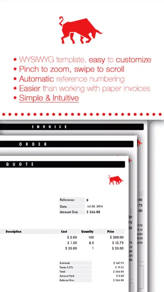 Tangkapan layar Invoice Maker Platinum: Essential PDF Invoicing & Mobile Estimates