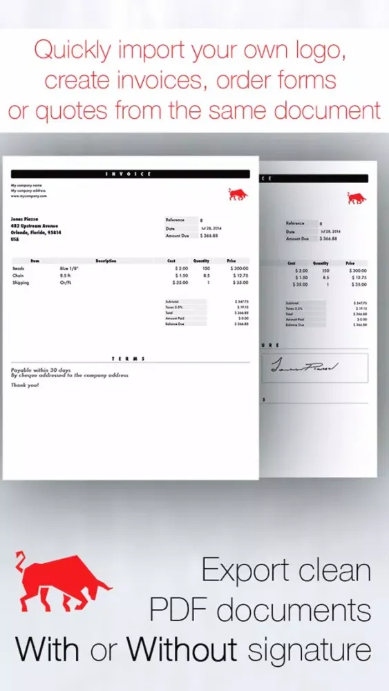 Tangkapan layar Invoice Maker Platinum: Essential PDF Invoicing & Mobile Estimates