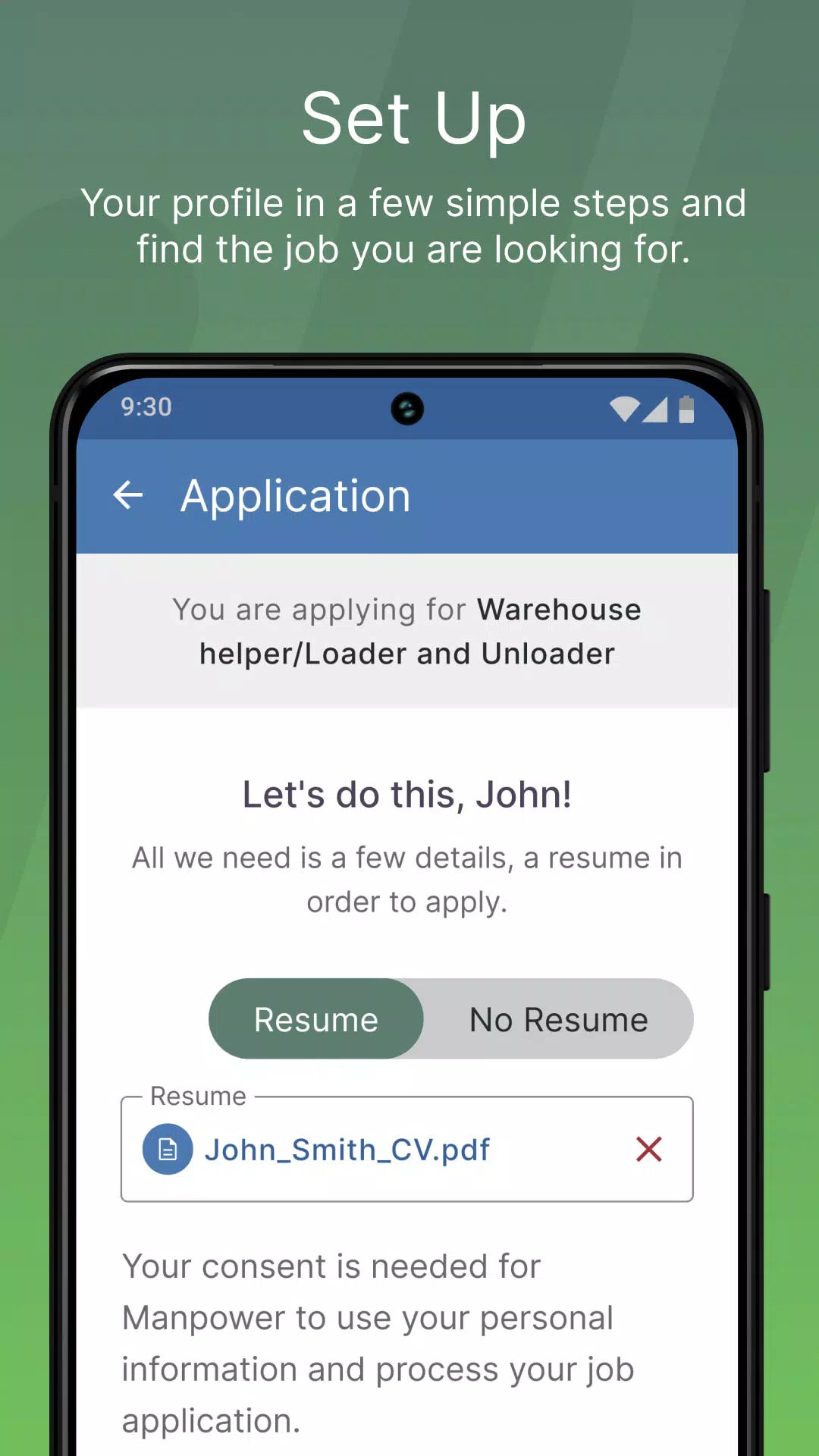 My Manpower App Screenshots