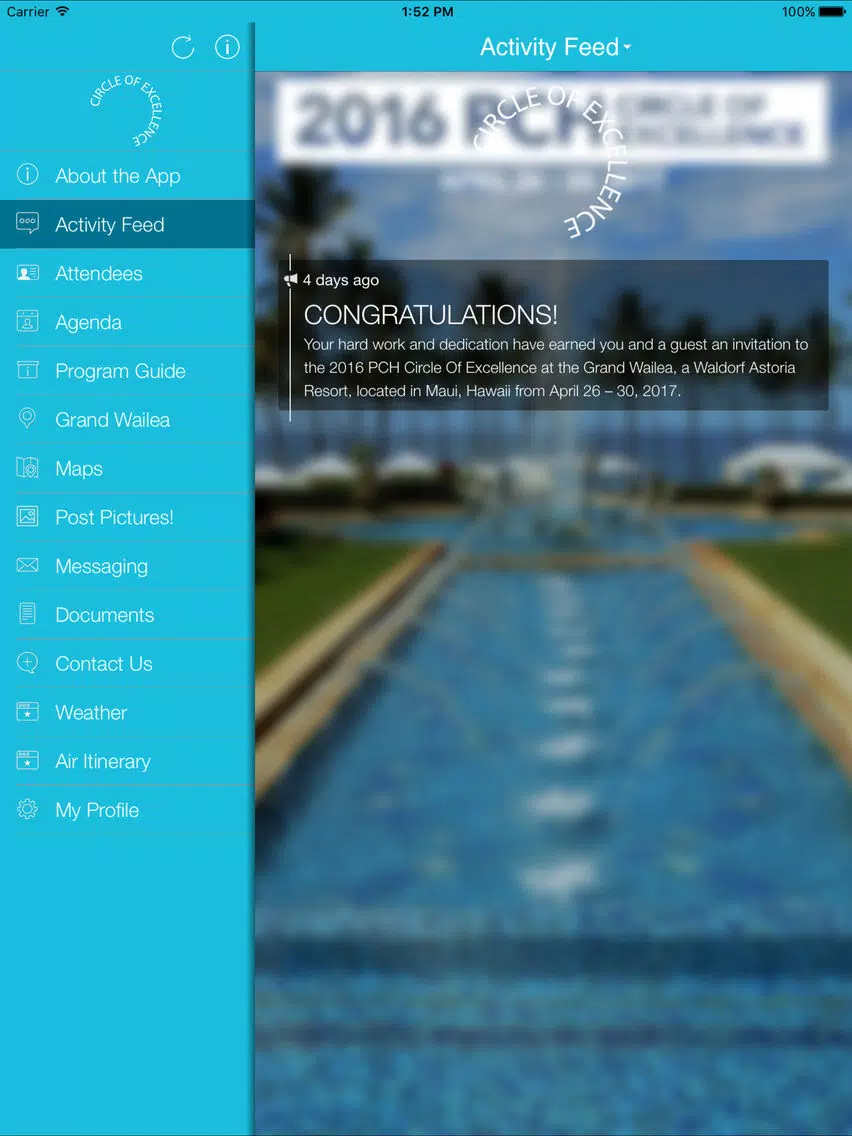 2016 PCH Circle of Excellence iPad 应用截图