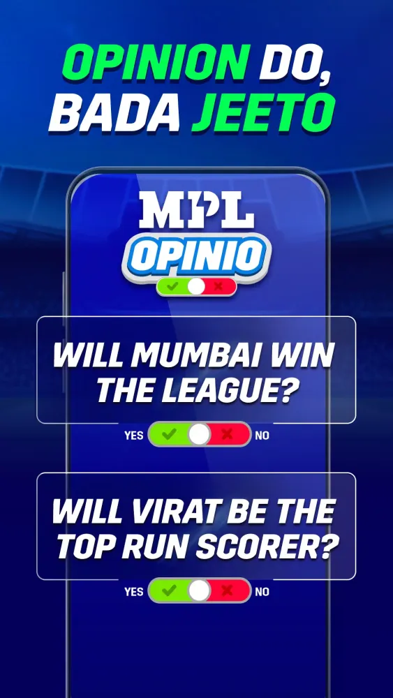 MPL Opinio: Cricket Prediction Ekran Görüntüleri